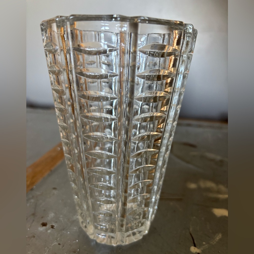 Crystal vase. Approximately 6”